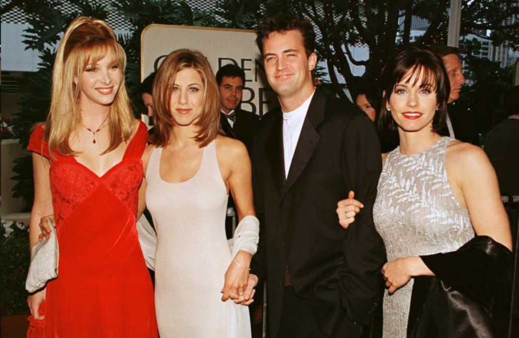 The cast of the hit US TV show "Friends"