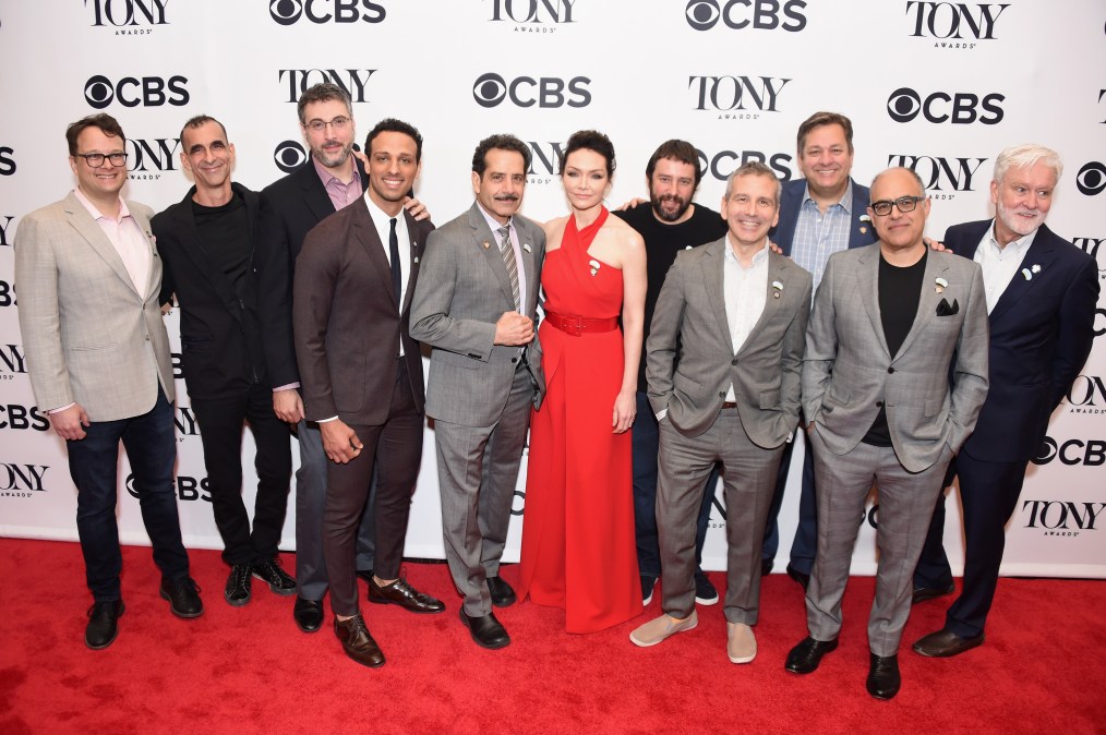 Mike Dobson, Jamshied Sharifi, Orin Wolfe; Ari'el Stachel, Tony Shalhoub, Katrina Lenk, Itamar Moses, David Cromer, John Styles, and David Yazbek 