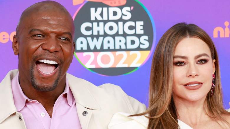 Terry Crews and Sofia Vergara smiling at Kids Choice Awards 2022