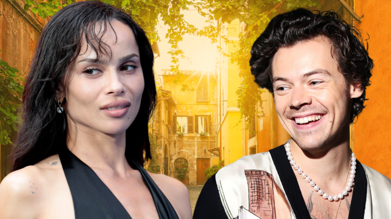Zoë Kravitz & Harry Styles Stroll Arm-in-Arm in Rome