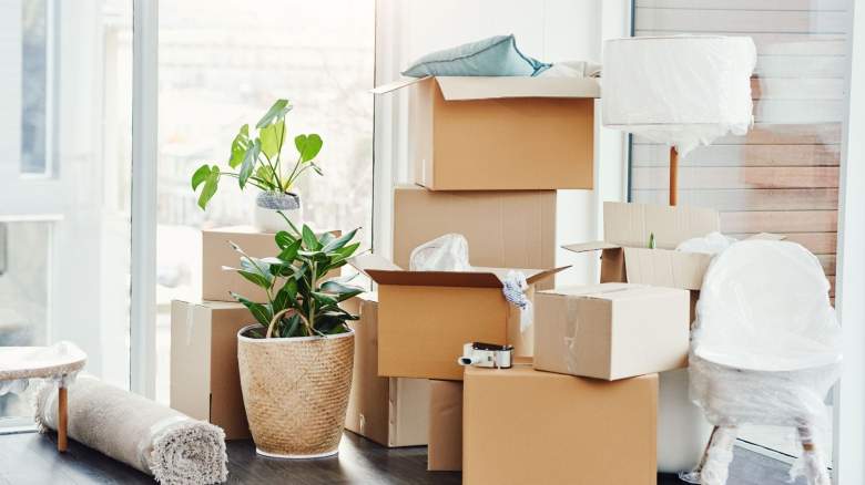 Moving out boxes