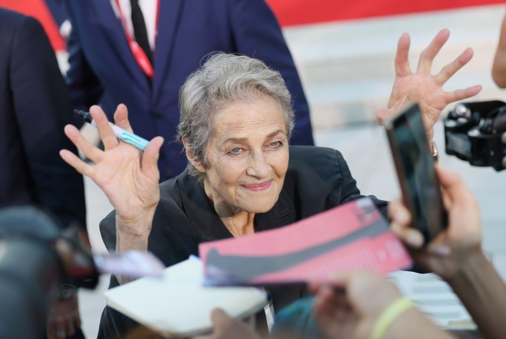 Charlotte Rampling attends the "Father Mother Sister Brother" red carpet 