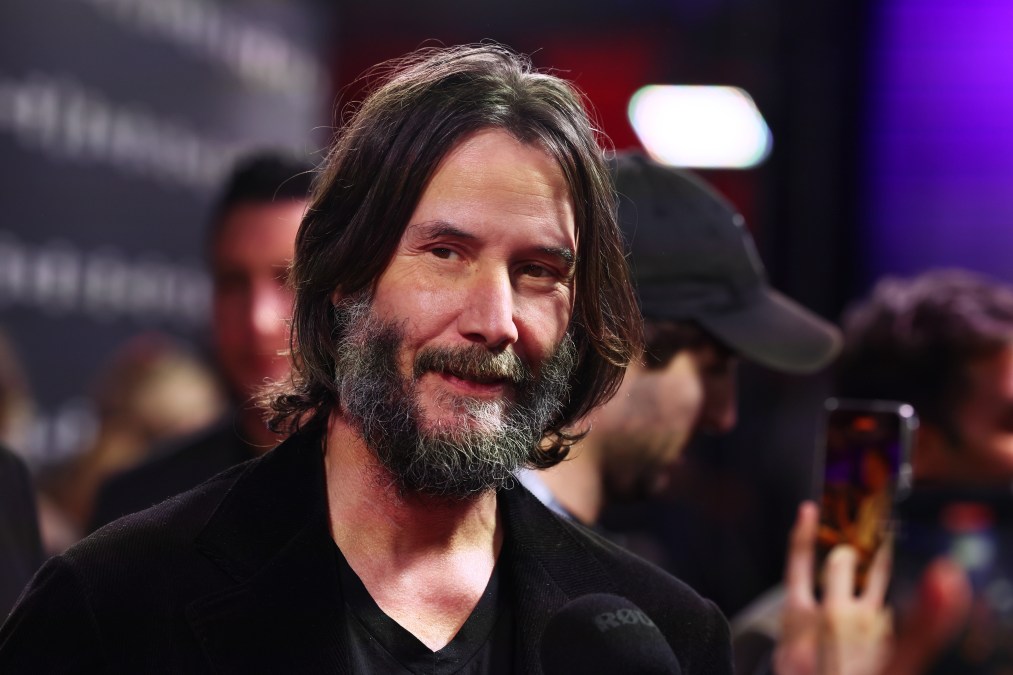 Keanu Reeves attends the premiere of "Good Fortune"