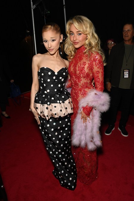 Ariana Grande with Sabrina Carpenter at VMAs