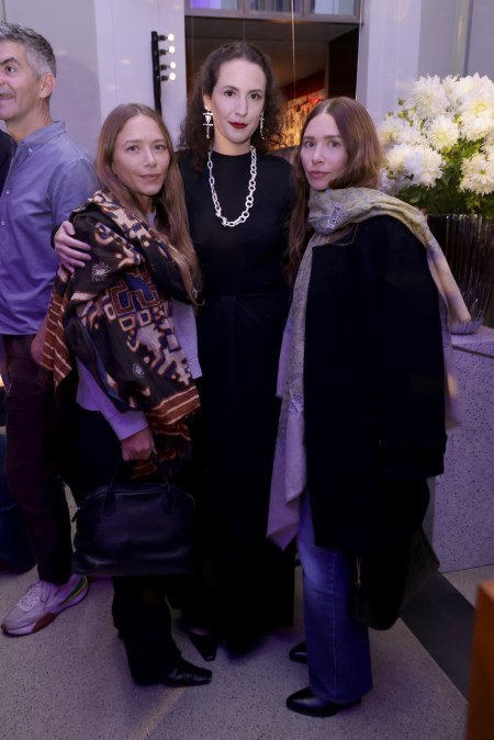 (L-R) Mary-Kate Olsen, Sara Moonves and Ashley Olsen attend as W Magazine and Bloomingdale's host New York Fashion Week 