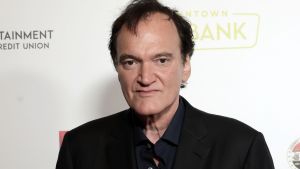 Quentin Tarantino arrives to receive The Vanguard Award at the Burbank International Film Festival Gala Honoring Quentin Tarantino at Marriott Convention Center on September 28, 2025 in Burbank, California
