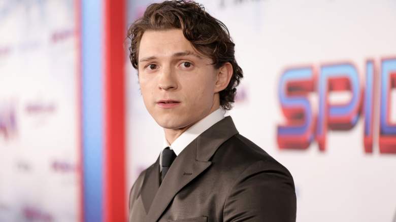 Tom Holland attends an event for Spiderman