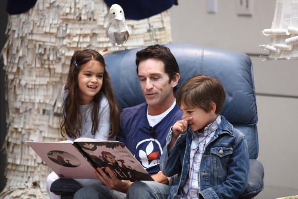 Jeff Probst with his stepchildren Michael and Ava