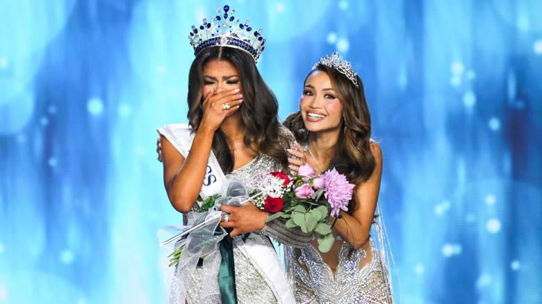 Alma Cooper crying after winning Miss USA 2024