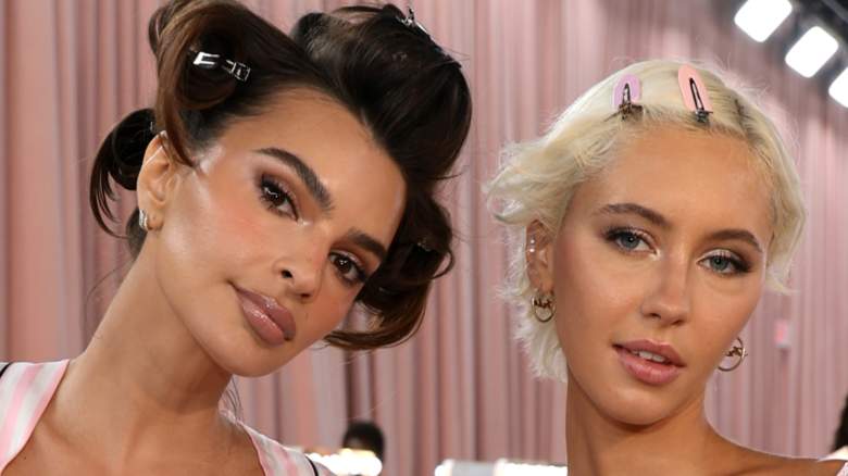 Emily Ratajkowski and Iris Law pose backstage