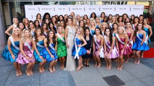 Savannah Gankiewicz (Miss USA 2023) and the 2024 Miss Teen USA contestants