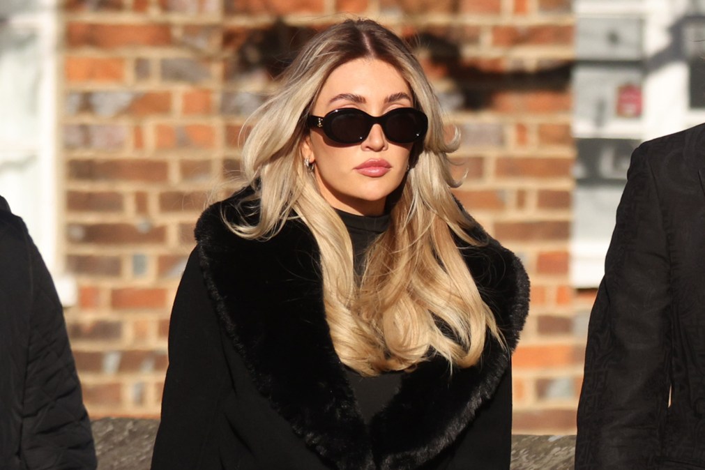Kate Cassidy attends the funeral for singer Liam Payne