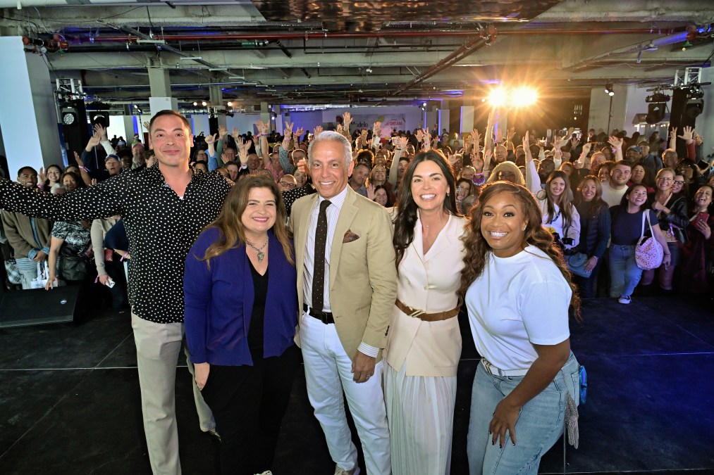 Jeff Mauro, Alex Guarnaschelli, Geoffrey Zakarian, Katie Lee, and Sunny Anderson.