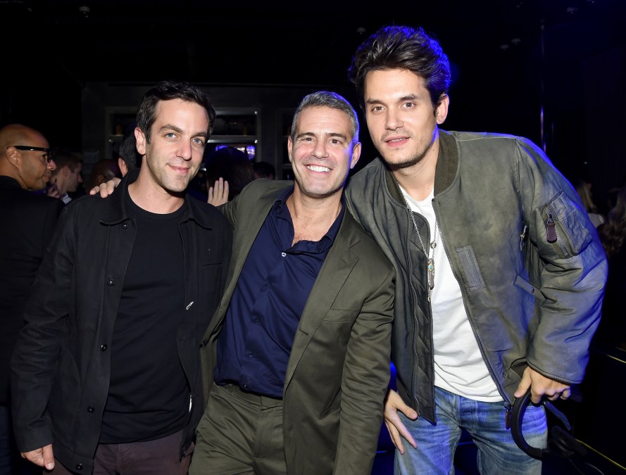 B. J. Novak, Andy Cohen and John Mayer