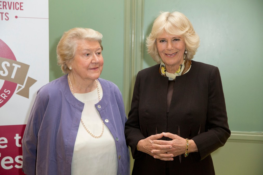 Patricia Routledge with Queen Camilla, then the Duchess of Cornwall.