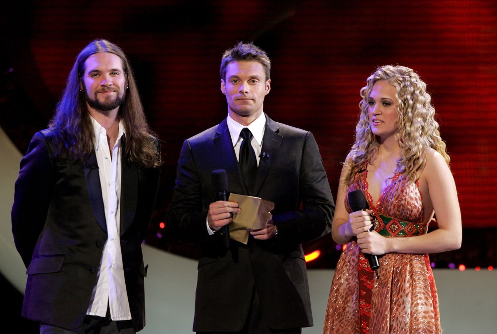Bo Bice, Ryan Seacrest, and Carrie Underwood