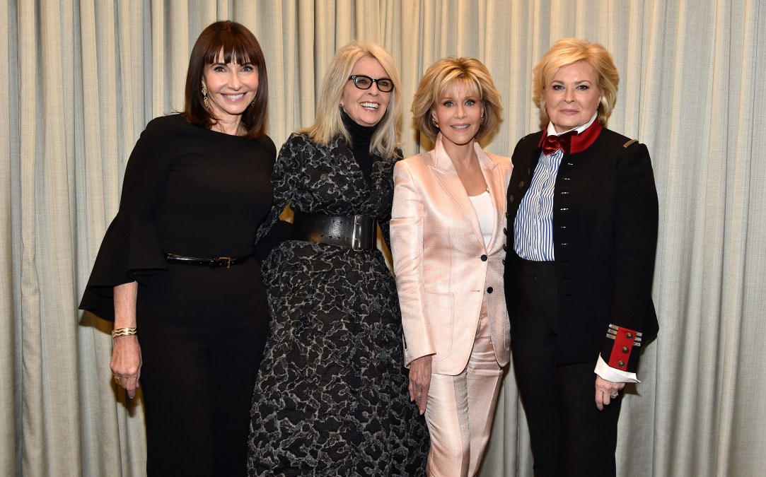 Actresses Mary Steenburgen, Diane Keaton, Jane Fonda and Candice Bergen