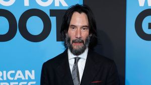 Keanu Reeves attends "Waiting For Godot" opening night at the Hudson Theatre on September 28, 2025