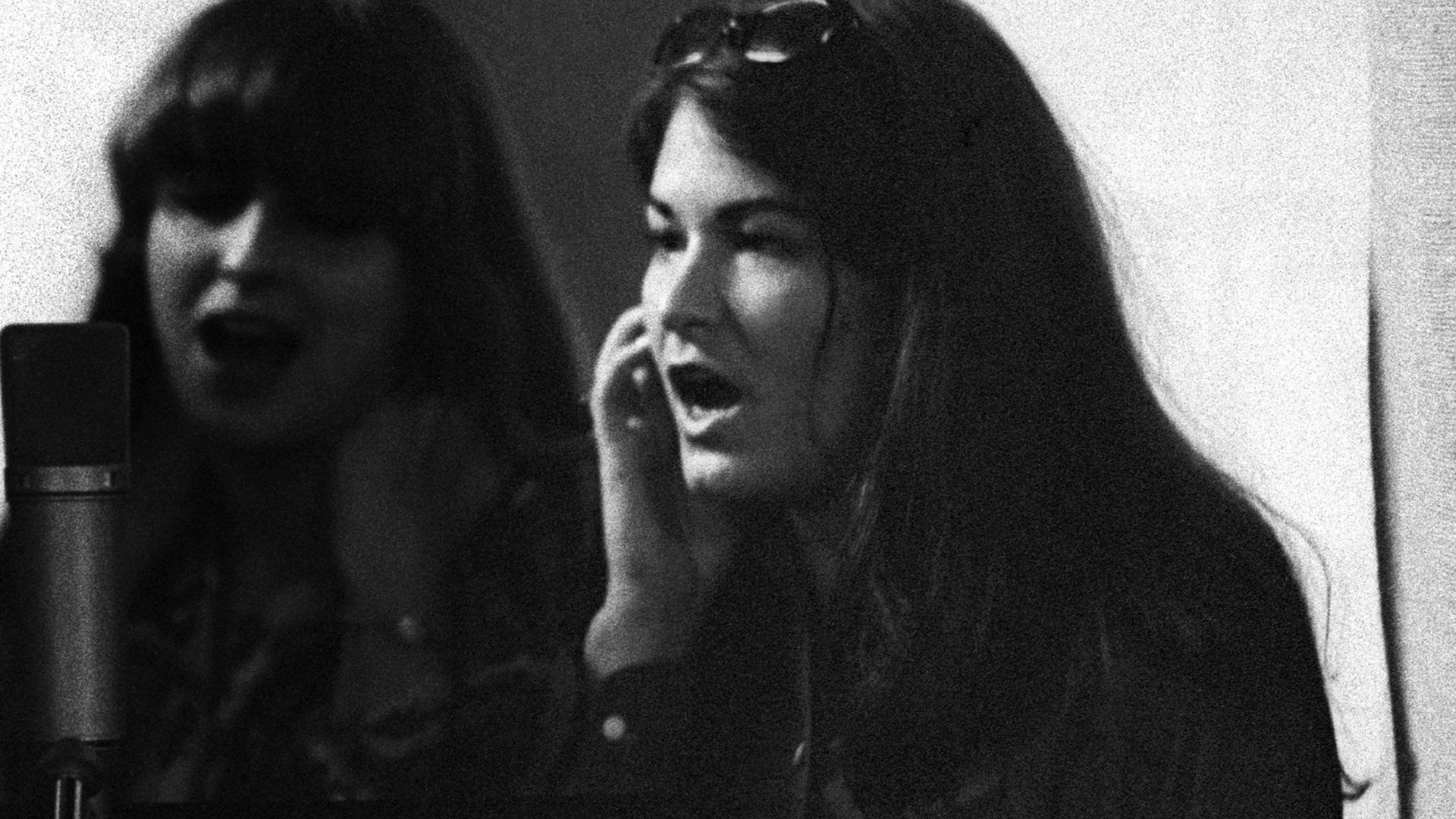 Singer and future member of The Grateful Dead Donna Jean Godchaux (right) performs as a house back-up singer on Cher's album '3614 Jackson Highway' recorded at Muscle Shoals Recording Studios on May 5, 1969 in Sheffield, Alabama