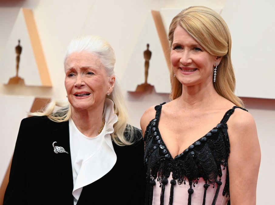 US actress Laura Dern with mom actress Diane Ladd 