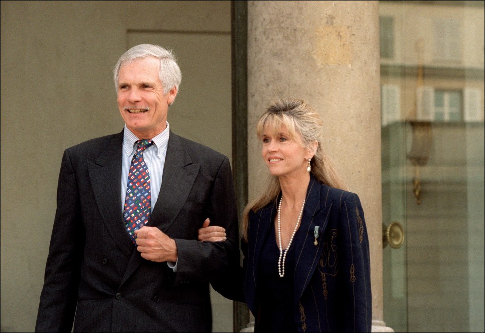 Media mogul Ted Turner and actress Jane Fonda