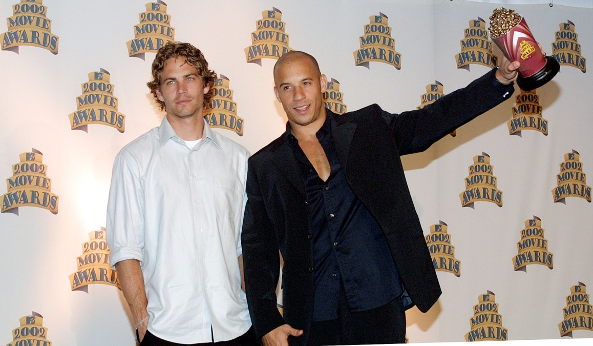 Actors Paul Walker (L) and Vin Diesel