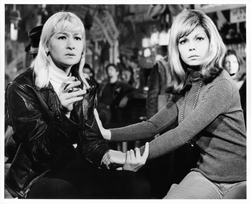 Diane Ladd is grabbed by Nancy Sinatra in a scene from the film 'The Wild Angels', 1966. 