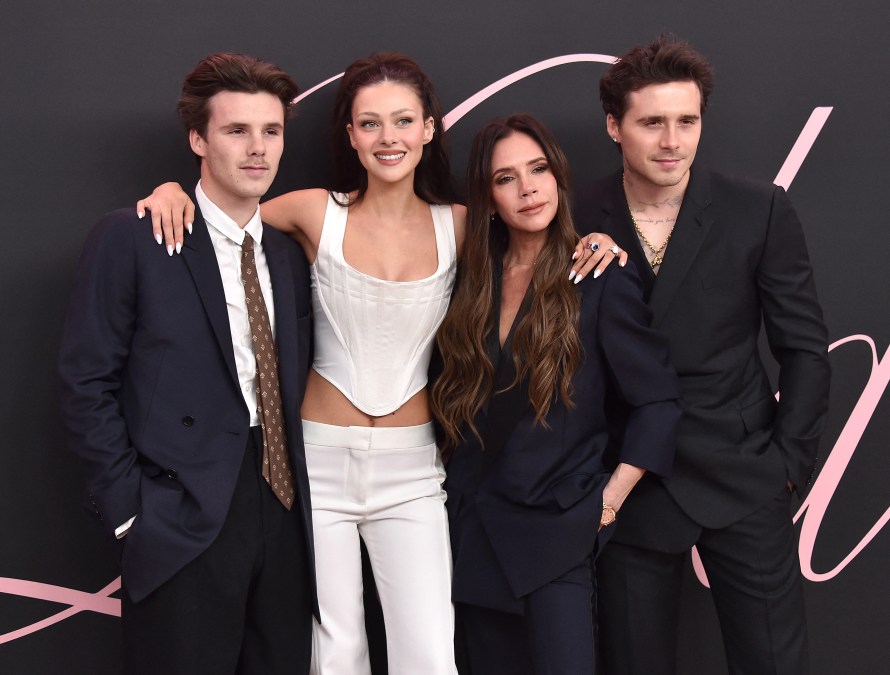 Former British model Brooklyn Beckham, British fashion designer and singer Victoria Beckham