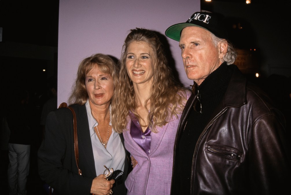L - R: American actors Diane Ladd, Laura Dern, and Bruce Dern 