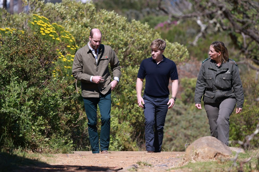 Prince William, Prince of Wales talks to Robert Irwin