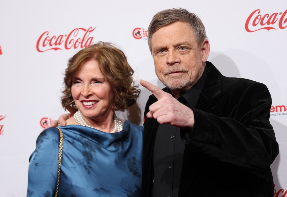 Mark Hamill and wife.