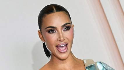 Kim Kardashian Is Chic in a Knitted Sheer Dress: PHOTOS