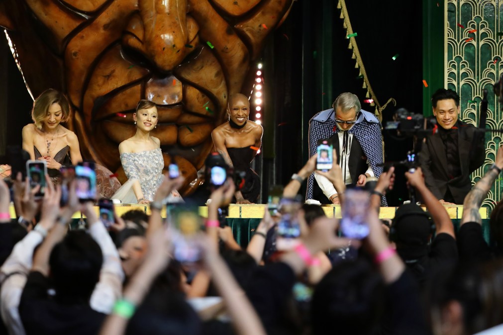 Michelle Yeoh , Ariana Grande , Cynthia Erivo , Jeff Goldblum and Jon M. Chu 