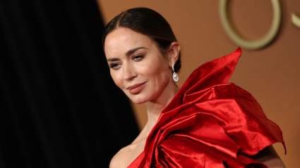 Emily Blunt Proudly Poses in Partially Sheer Dress: PHOTOS
