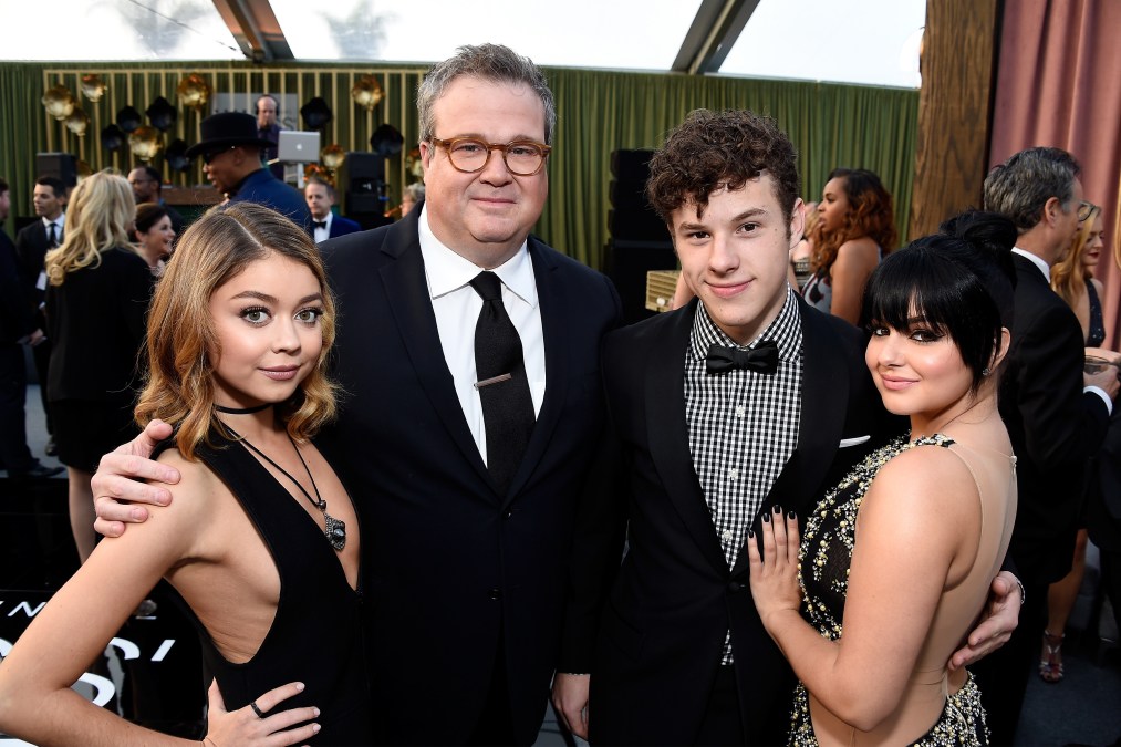 Actress Sarah Hyland, actor Eric Stonestreet, actor Nolan Gould