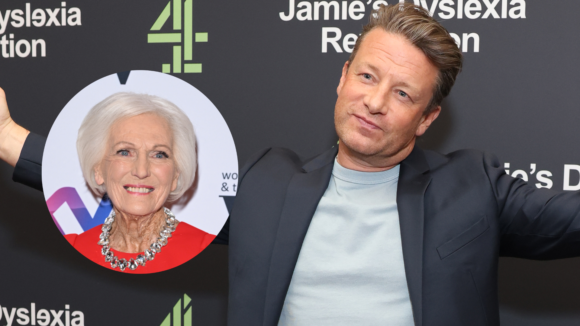 Jamie Oliver and Mary Berry.