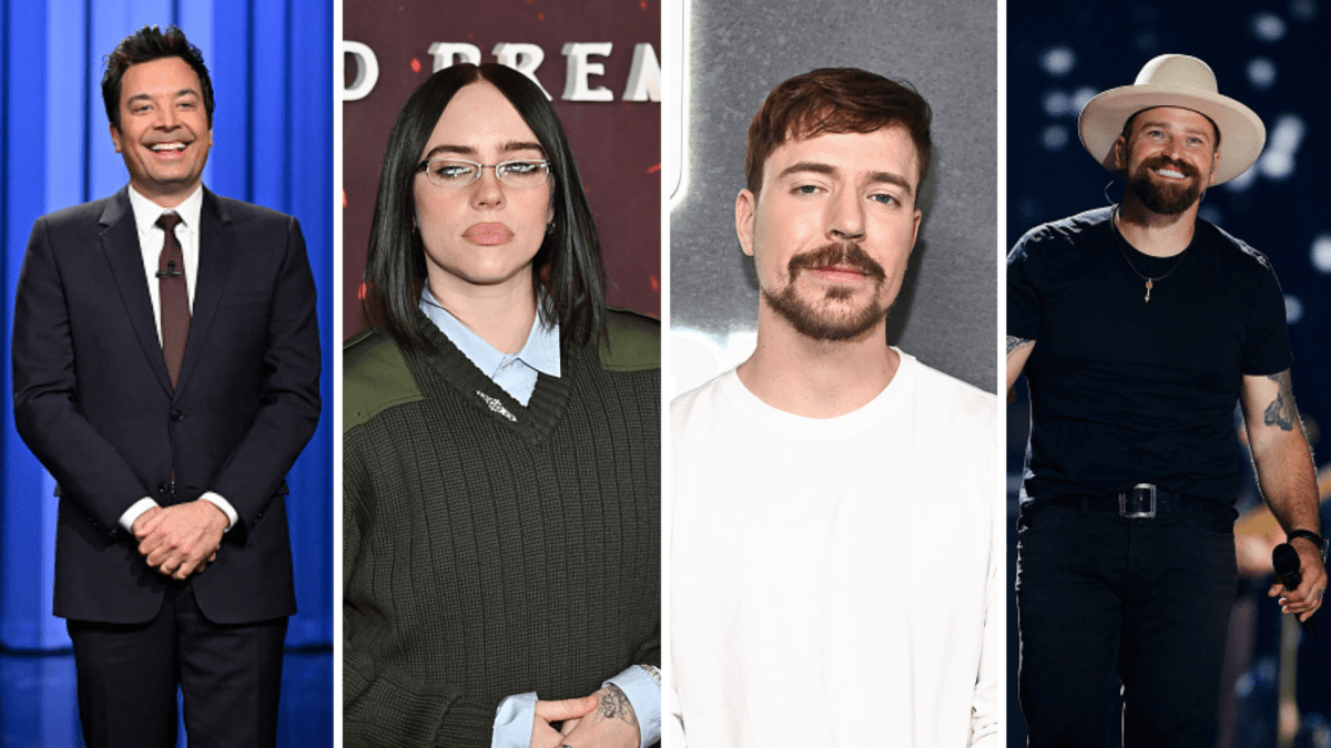 (L-R) Jimmy Fallon, Billie Eilish, 'MrBeast', Zac Brown