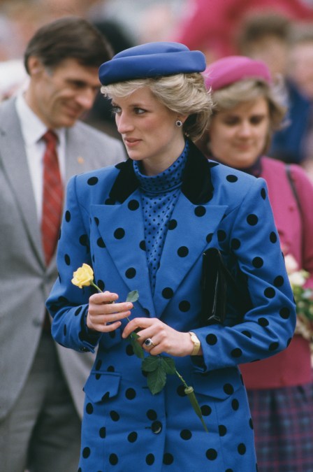 Diana, Princess of Wales  (1961 - 1997) wearing a Jan Van Velden suit 