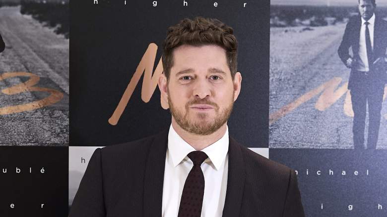 Michael Buble in black suit and tie