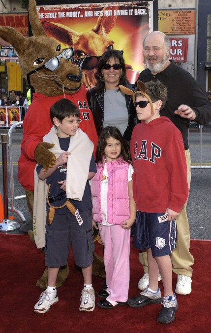 Actor/director Rob Reiner and his family attend the premiere of the film "Kangaroo Jack" 