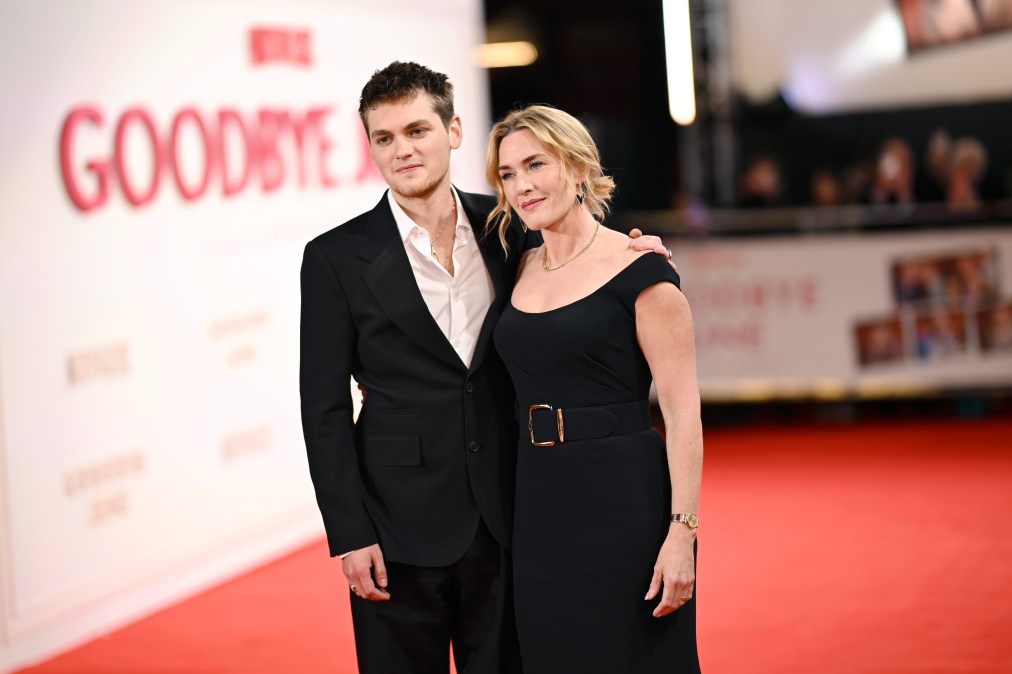 Joe Anders and Kate Winslet attend the "Goodbye June" World Premiere 