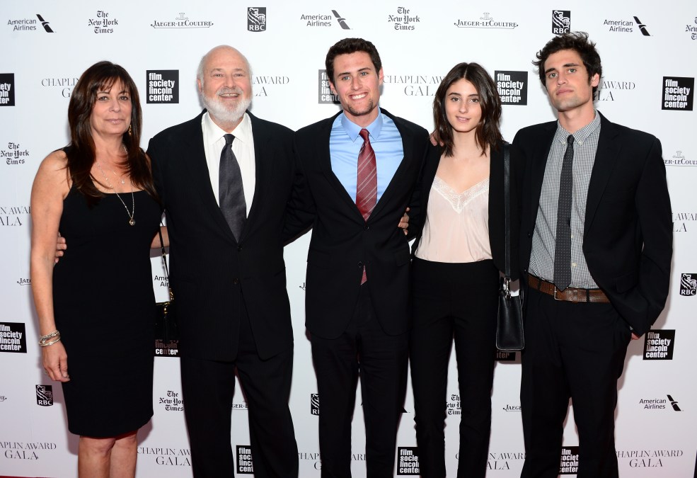 Honoree Rob Reiner poses with family at the 41st Annual Chaplin Award Gala at Avery Fisher Hall at Lincoln Center 
