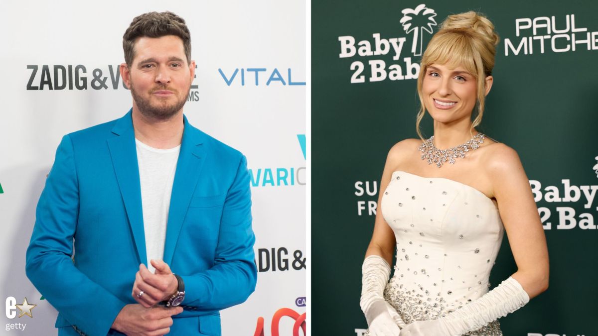 Three-time coach Michael Bubl&eacute; and Meghan Trainor