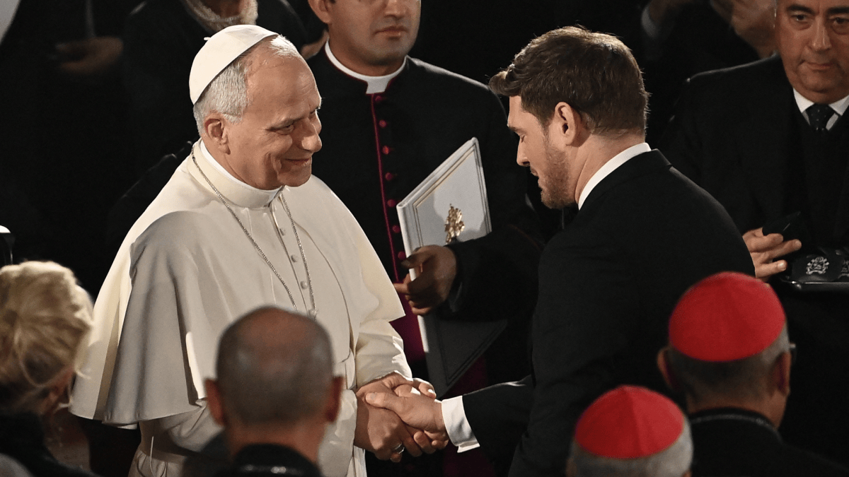 Pope Leo XIV and Michael Bubl&eacute;
