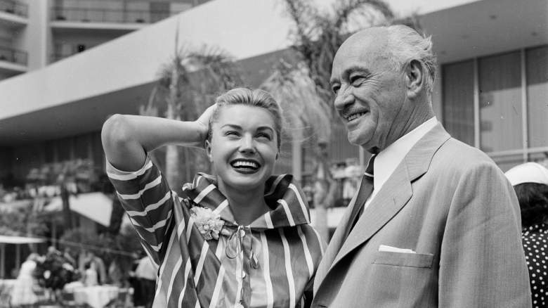 Actress Esther Williams talks with Conrad Hilton