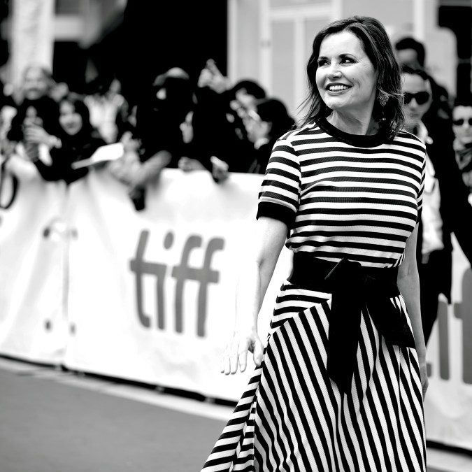 Geena Davis attends the "This Changes Everything" premiere