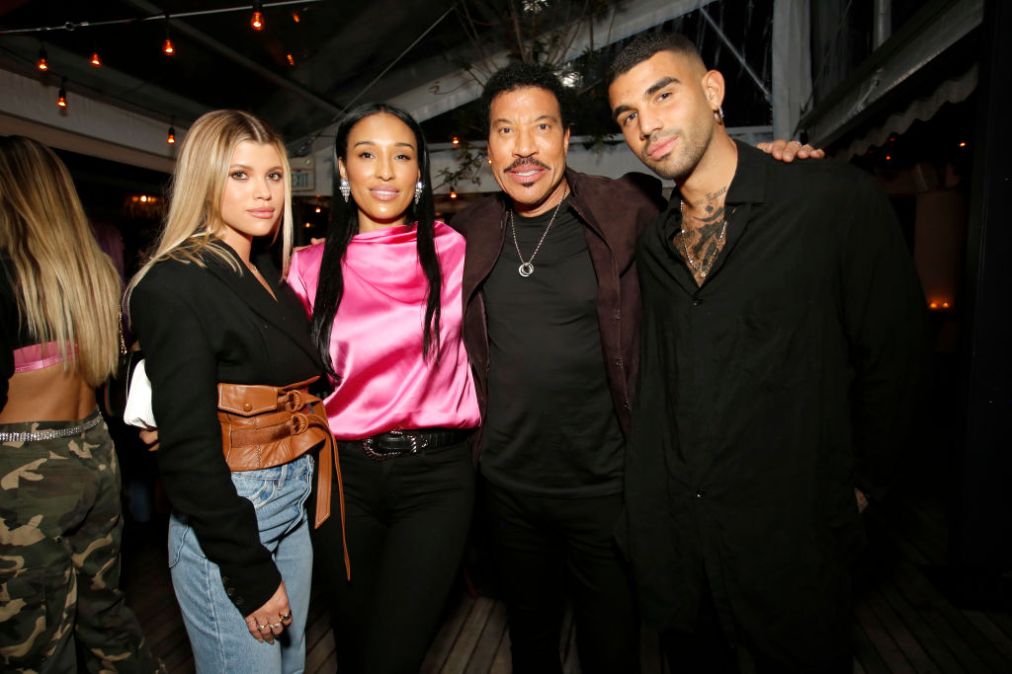 Sofia Richie, Lisa Parigi, Lionel Richie, and Miles Richie attend Rolla's x Sofia Richie Launch Event