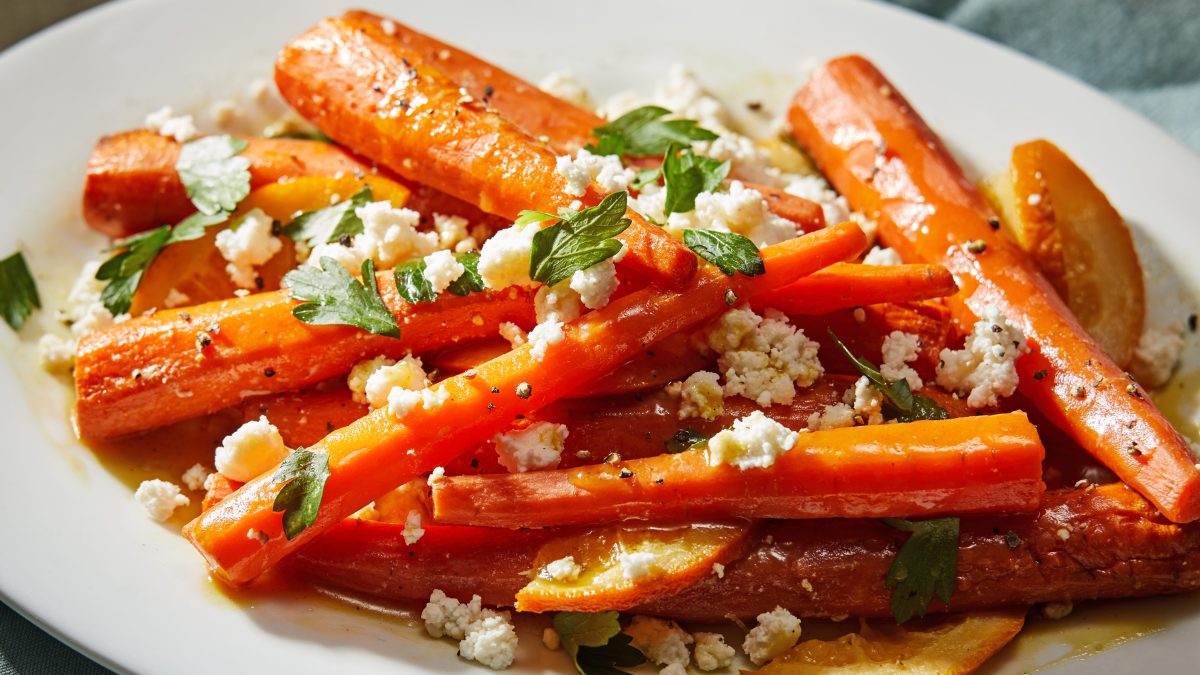 Roasted carrots.