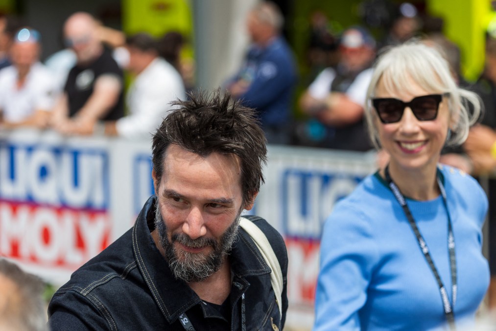 Canadian actor Keanu Reeves and partner Alexandra Grant 