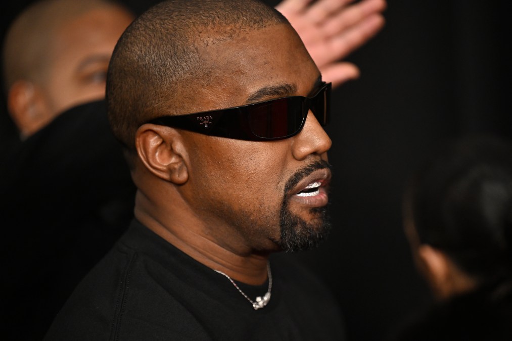 US rapper and producer Kanye West arrives for the 67th Annual Grammy Awards 